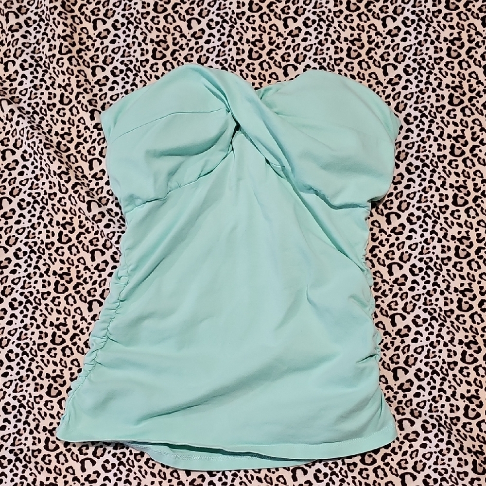 VENUS Light Green Twist Front Tube Top